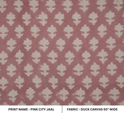 Handmade block print fabric, linen cotton, duck canvas 50" wide fabric, cotton quilt fabric, Indian block print - PINKCITY JAAL