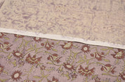 Floral thick linen 58" wide fabric, block print linen, home décor, designer block print fabric, handmade block art - NAAYAB