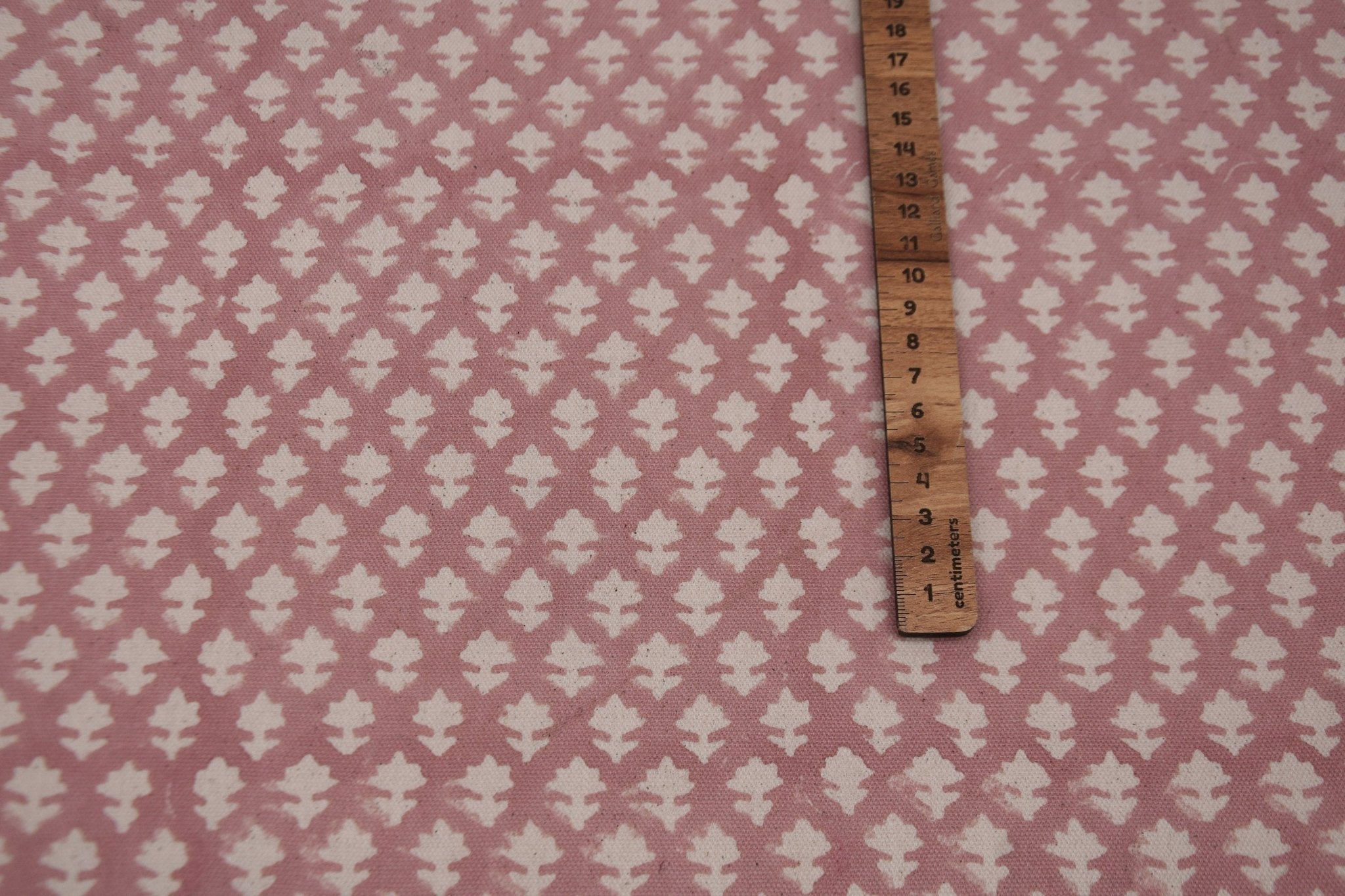 Handmade block print fabric, linen cotton, duck canvas 50" wide fabric, cotton quilt fabric, Indian block print - PINKCITY JAAL