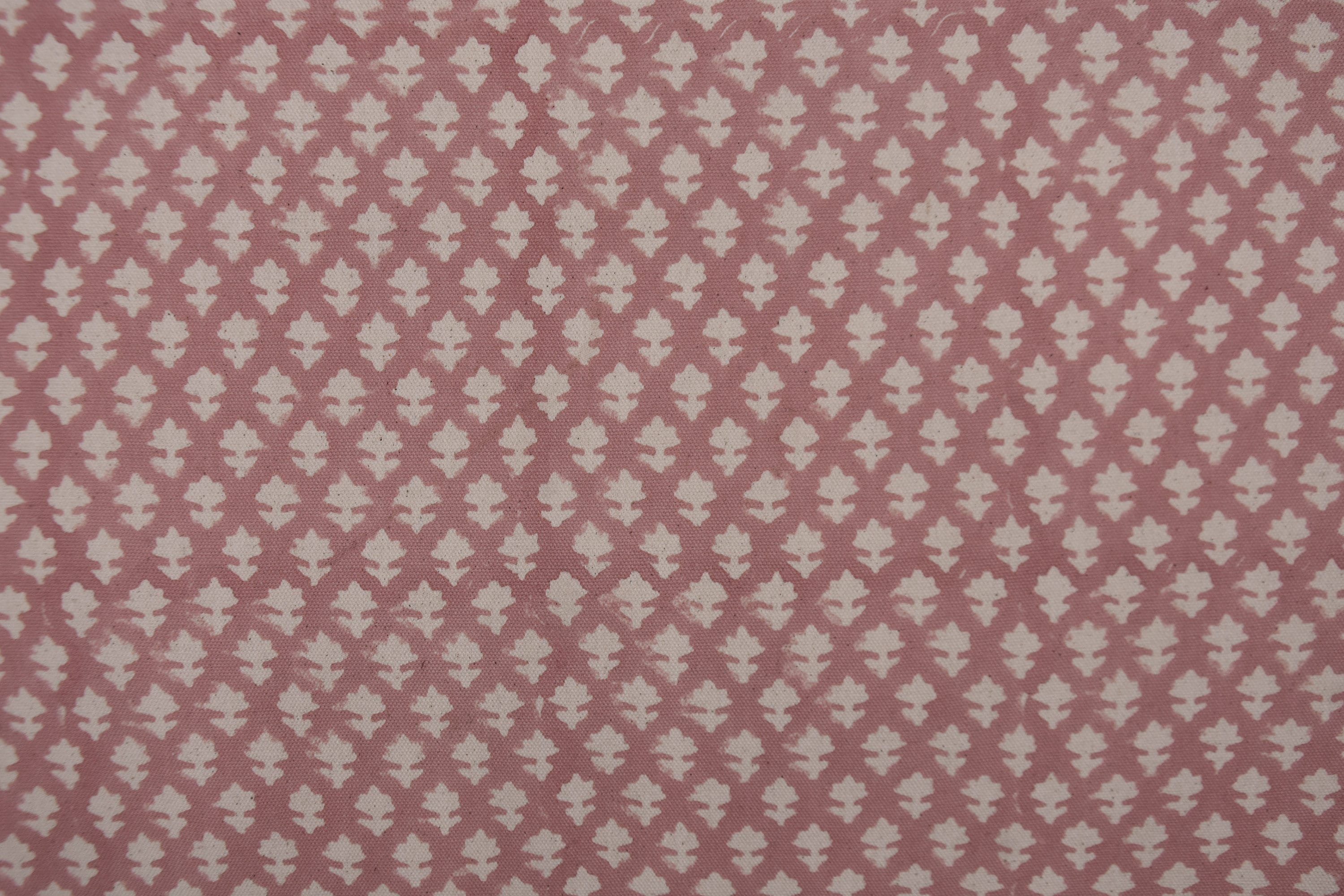 Linen cotton, duck canvas 50" wide fabric, cotton quilt fabric, Indian block print, handmade block print fabric - CROSSWORD