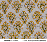 Hand block Print Thick Cotton Fabric CHIMNI