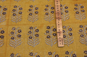 Linen Block Print Fabric 58 Inch Width Heavy Linen Natural Base Color Curtains and Drapes Upholstery Pillow Covers Tablecloths and Runners Bedding Tote Bag by Fabritual