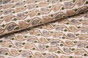 Designer cotton fabric, thick cotton 44" wide, fabric for window shades, cushions, tablecloth, bags and baskets - KERSANGRI