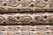 Designer cotton fabric, thick cotton 44" wide, fabric for window shades, cushions, tablecloth, bags and baskets - KERSANGRI