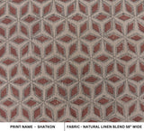 Unique Hand Block Print Natural Linen Blend Fabric SHATKON