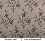 Hand Block print Pure linen DAISY