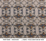 HRIDYAVAN Hand Block print Thick Linen Fabric