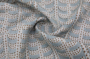Floral block print thick linen pure 58" wide, fabric for couch cover and cushions, striped pattern print fabric - GARUD