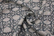 Printed fabric for window curtains, lampshade, pillow covers and napkins, thick linen pure 58" wide, Indian handmade art - ULTA KAMAL