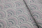 Thick linen pure 58" wide fabric for boho decor, sofa cover, curtains, cushion, handmade floral art - SHUBHARAMBH