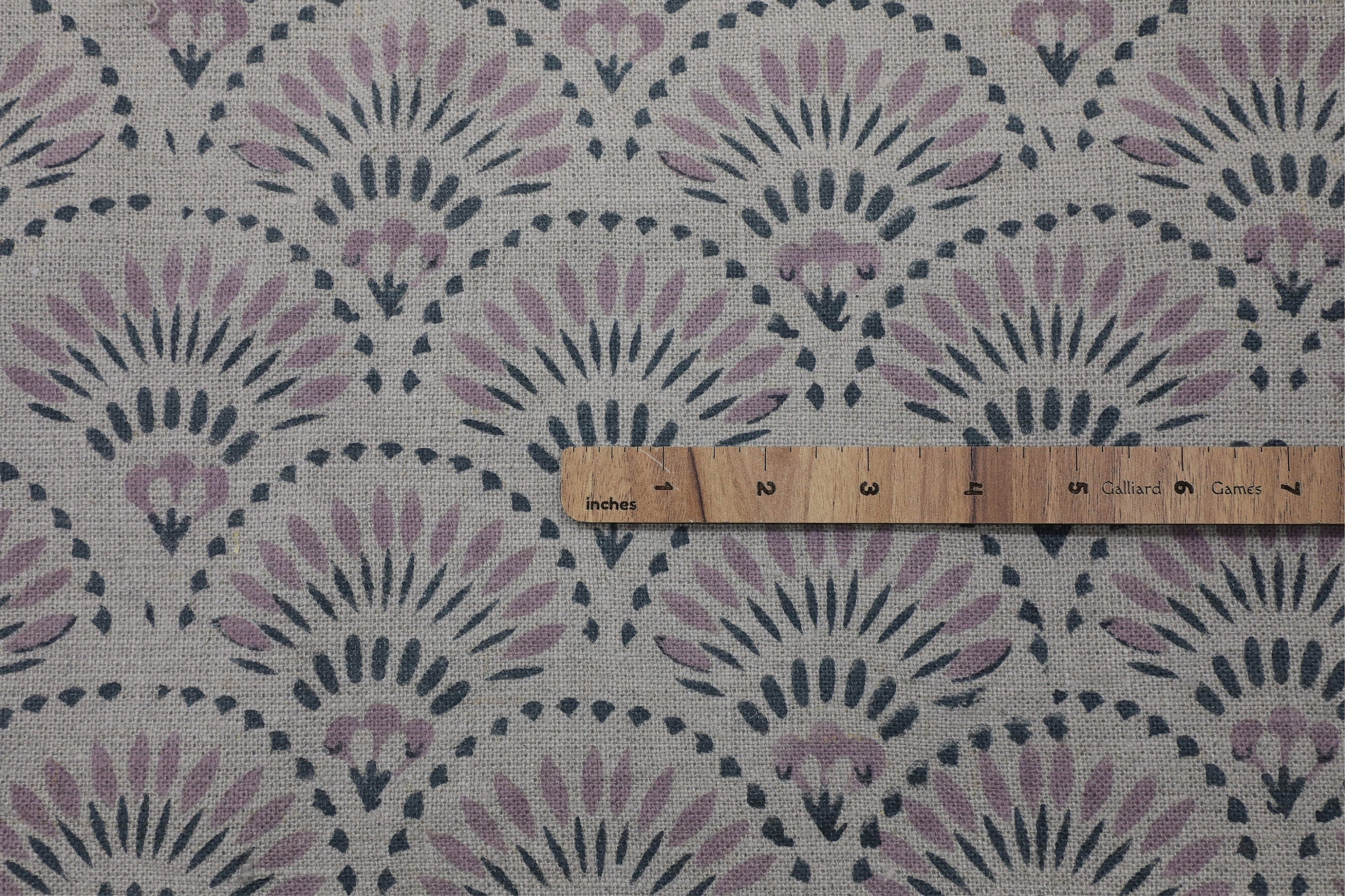 Thick linen pure 58" wide fabric for boho decor, sofa cover, curtains, cushion, handmade floral art - SHUBHARAMBH