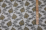 Linen block print floral table cloth and napkins handmade art home decor wall hangings curtain - MADHUBALA