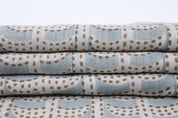 Floral block print thick linen pure 58" wide, fabric for couch cover and cushions, striped pattern print fabric - GARUD