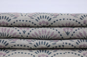 Thick linen pure 58" wide fabric for boho decor, sofa cover, curtains, cushion, handmade floral art - SHUBHARAMBH