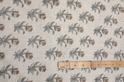 Floral hand block print COASTAL TULIP