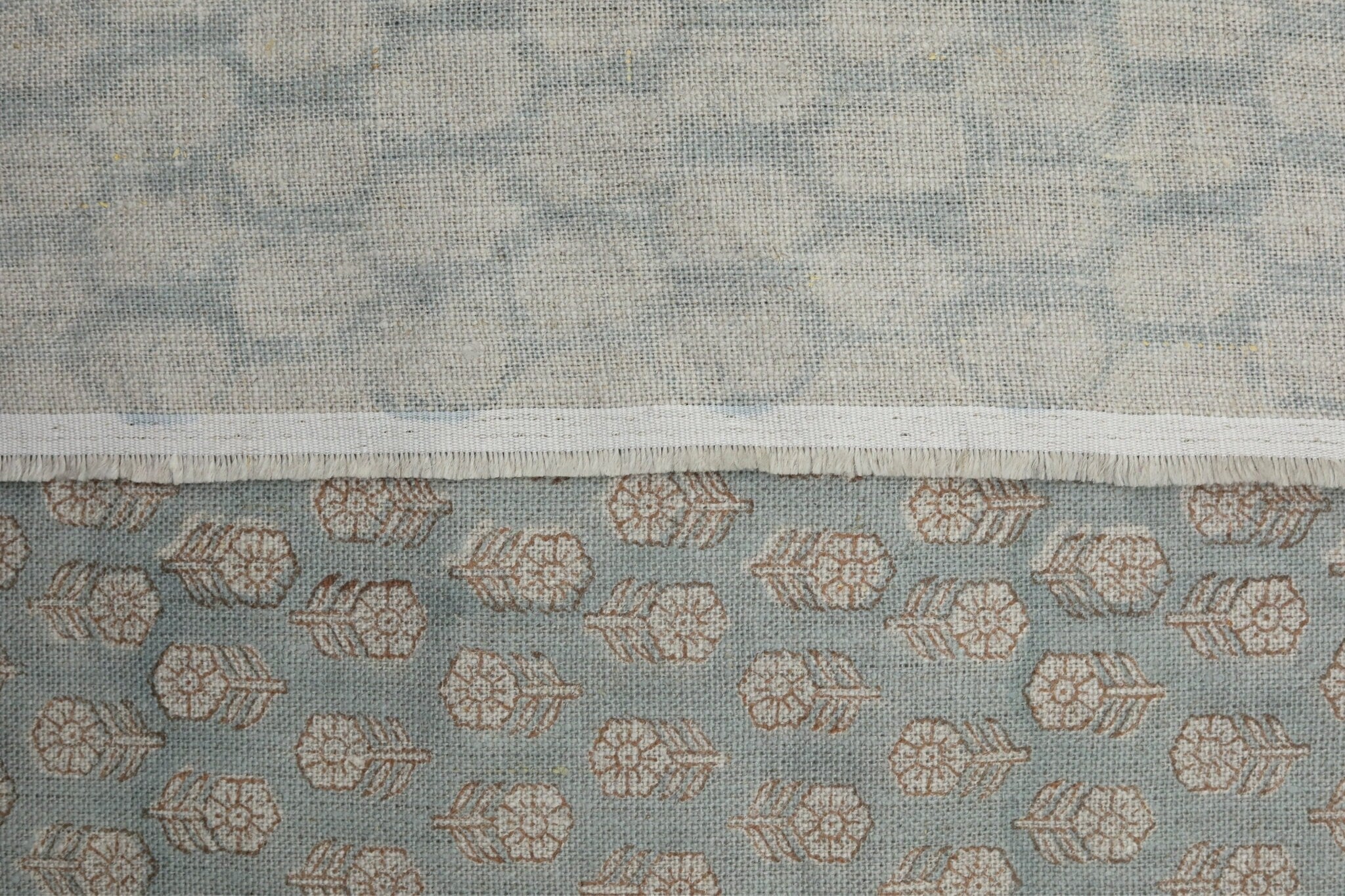 Fabric for cushions, pillow, lampshade and curtains, Indian clothing fabric, thick linen pure 58" wide - TULSI BUTI