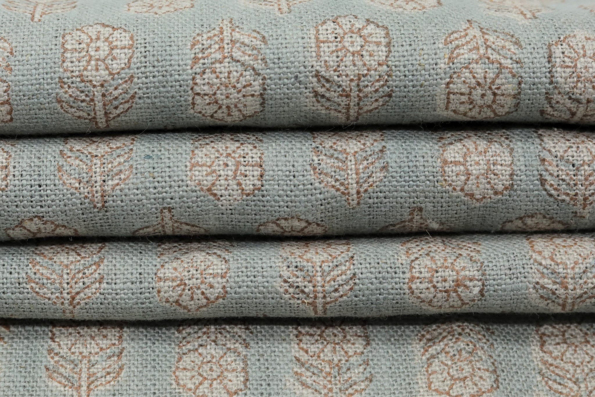 Fabric for cushions, pillow, lampshade and curtains, Indian clothing fabric, thick linen pure 58" wide - TULSI BUTI