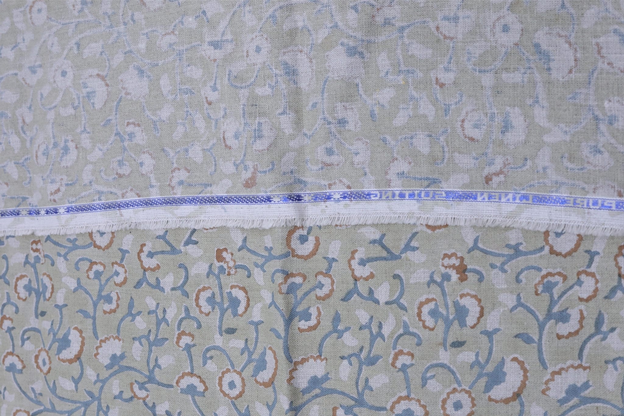 Handmade block print fabric for cushions, pillow, lampshade and curtains, Indian clothing fabric - HIMACHAL
