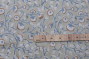 Handmade block print fabric for cushions, pillow, lampshade and curtains, Indian clothing fabric - HIMACHAL