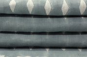 Hand crafted block print pure linen fabric - OMJI