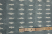 Hand crafted block print pure linen fabric - OMJI