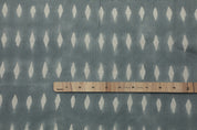 Hand crafted block print pure linen fabric - OMJI