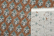 Handmade block print fabric, decorative table napkins and cloth, linen valance fabric, upholstery linen - MAYUR