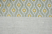 Floral block print, thick linen for upholstery and drapery, handmade block art, printed fabric for sofa and couch, pillow - LEHER