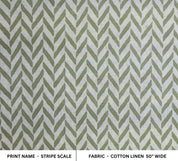 LINEN HAND BLOCK PRINT, STIPE LINEN FABRIC, HANDMADE CUSHION FLORAL FABRIC, COTTON LINEN  - STRIPE SCALE