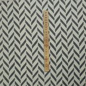 BLOCK PRINT LINEN FABRIC, LINEN BLEND NATURAL, STRIPE FABRIC FOR SHADES AND CURTAIN - STRIPE SCALE