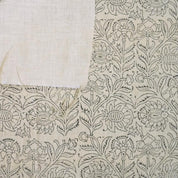 LINEN BLEND NATURAL, HAND BLOCK PRINT FABRIC, INDIAN LINEN TEXTILE - JAIPURI JAAL