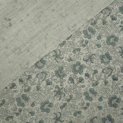 Premium Hand Block Print Green Thick linen Fabric - Saundarya