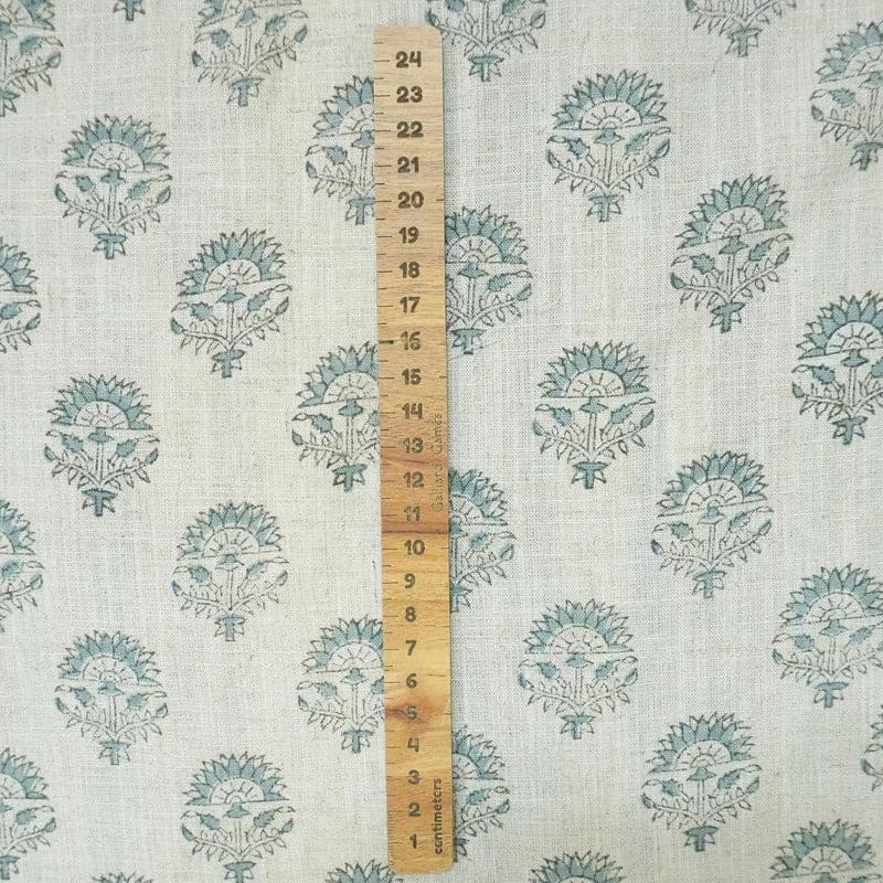 Block Print Handmade Floral Viscose Linen Fabric – Inderjeet