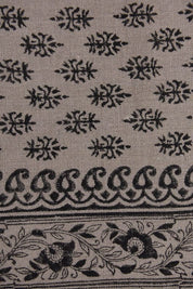 Black Silver Pink Block Print Thick Linen Fabric – Baghbuta