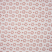Indian Block Print Brown Floral Pure Linen Fabric - Champa Dot