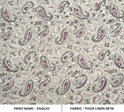 Indian Block Print Pink Floral Thick Linen Fabric Fabric - Lil Paisley