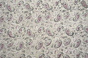Indian Block Print Pink Floral Thick Linen Fabric Fabric - Lil Paisley
