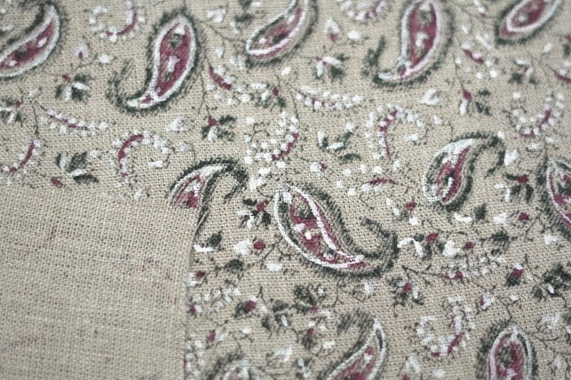 Indian Block Print Pink Floral Thick Linen Fabric Fabric - Lil Paisley