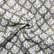 Block Print Linen Fabric,Heavy Offwhite Linen,Natural Hand Loom Fabric,Fabric By The Yard