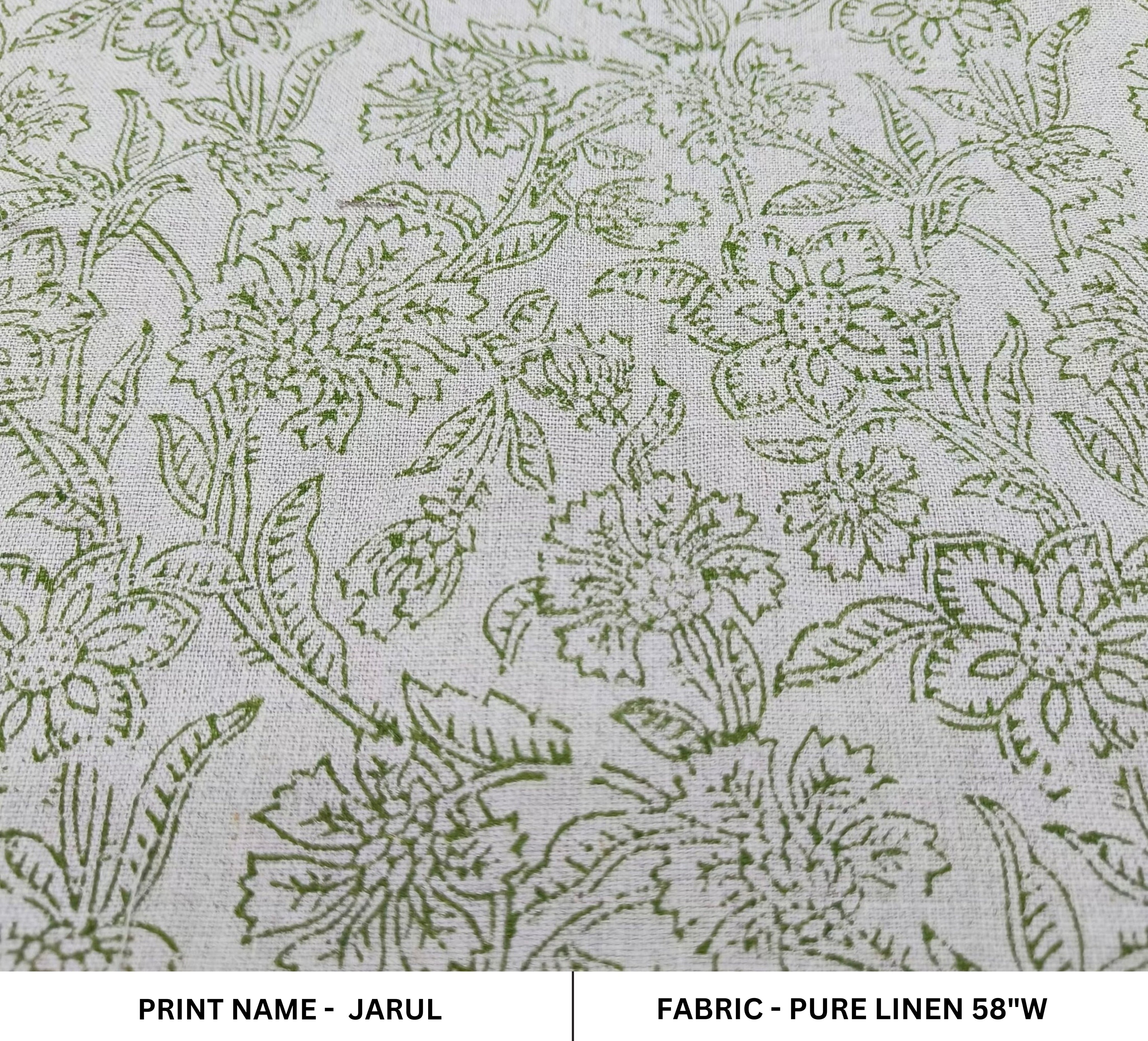 fabric by the yard, Pure linen Fabric, curtain yardage, Indian fabric, linen textile, printed curtains - Jarul