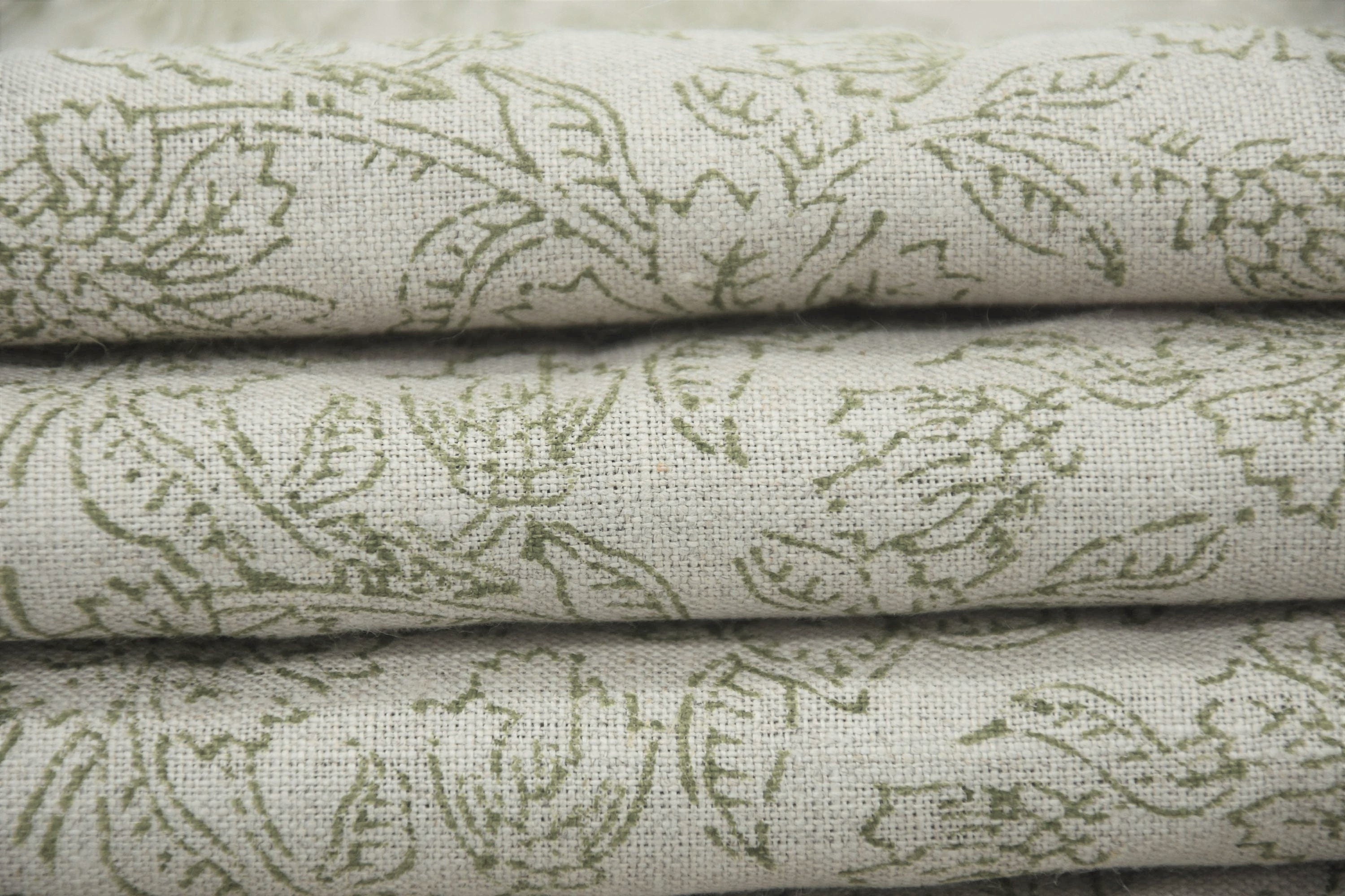 fabric by the yard, Pure linen Fabric, curtain yardage, Indian fabric, linen textile, printed curtains - Jarul
