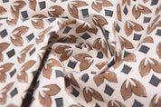 Indian Handmade Block Print Brown Floral Duck Canvas Fabric – Titlee
