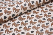 Indian Handmade Block Print Brown Floral Duck Canvas Fabric – Titlee