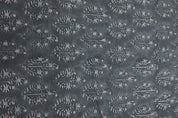 Premium Hand Block Print Dusty Blue Thick Linen Pure Fabric - Neel Gagan