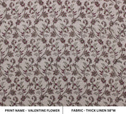 Block Print Linen Fabric, Varanasi  Floral Blockprint Linen Handmade Upholstery Fabric, Handloom Linen, Farmhouse Pillow, Boho Design, Natural Linen