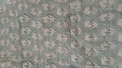 Premium Hand Block Print Gray Floral Linen Fabric For Curtains - Super Star