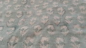 Premium Hand Block Print Gray Floral Linen Fabric For Curtains - Super Star