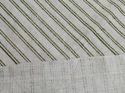 Premium Hand Block Print Sage Green Pure Linen Fabric – Geometrical Line