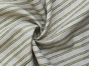 Premium Hand Block Print Sage Green Pure Linen Fabric – Geometrical Line