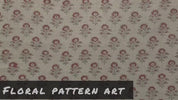 Indian Artisan Hand Printed Heavy Linen Fabric in Brown Floral Pattern for Napkins and Lamp Shade - BAGRU BUTTI